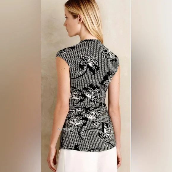 Anthropologie Deletta black white top - Picture 4 of 8
